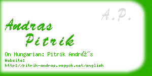 andras pitrik business card